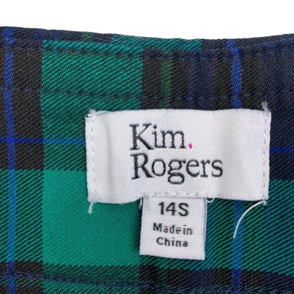 Kim Rogers Rayon Tummy Control Plaid/Academia Pull-On Pants Women's Size 14S - Picture 5 of 6